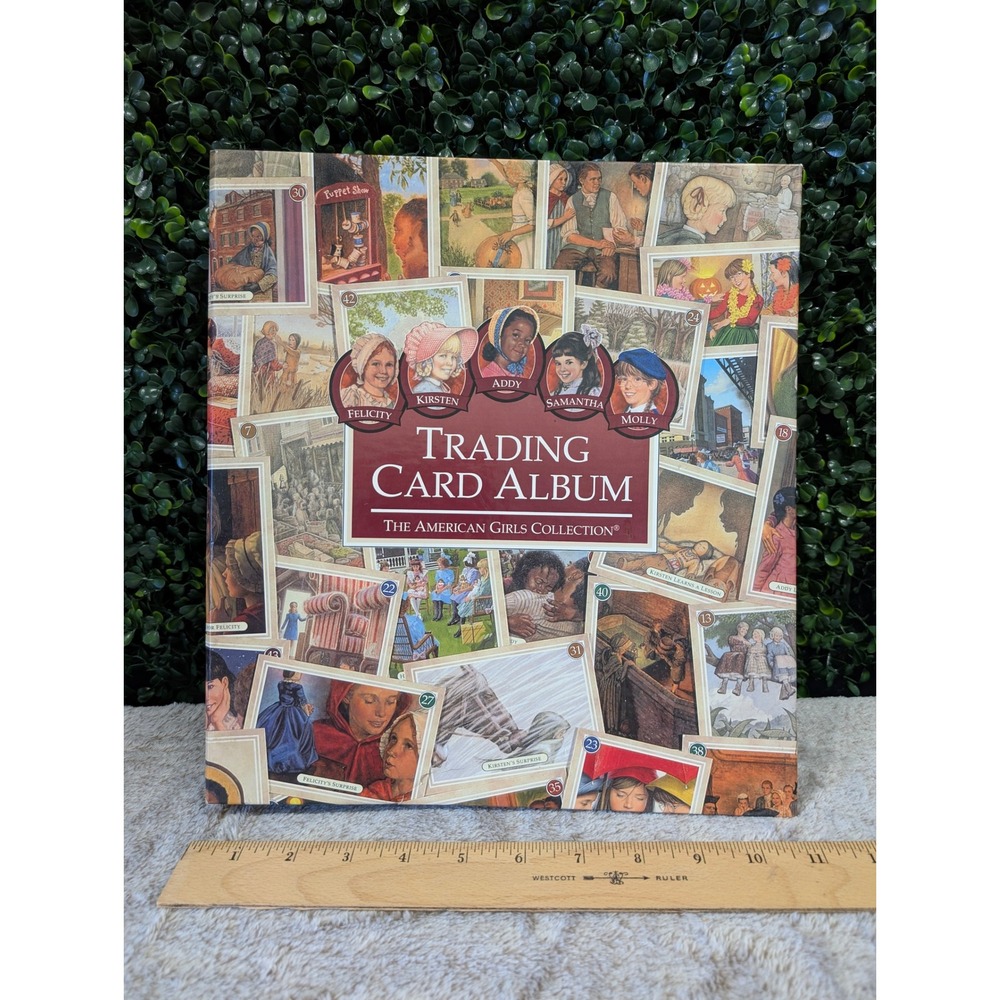 Vintage 1990s American Girls Collection Trading Card Album Binder with 90 Cards